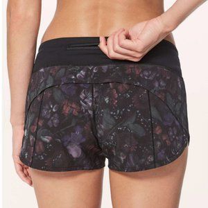 Lululemon Speed Up Short in Frozen Flourish Multi / Black Women's Size 10
